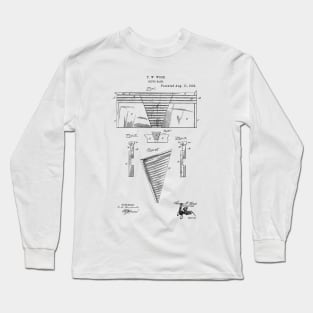 Stove Back Vintage Patent Hand Drawing Long Sleeve T-Shirt